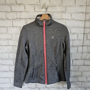SPYDER Gray & Pink Fleece Lined Zip Up, M